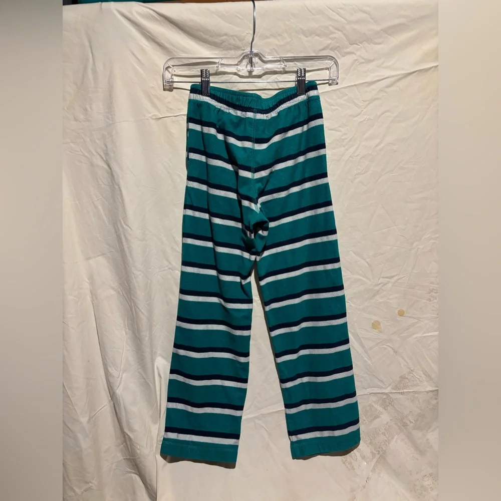 Lands' End Teal, Navy & White Striped Kids Pajama Pants